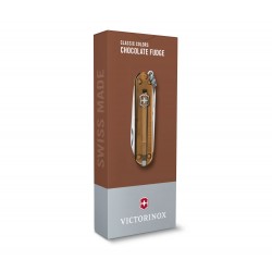 Briceag multifunctional Victorinox Classic SD Transparent, Chocolate Fudge, maro, 0.6223.T55G